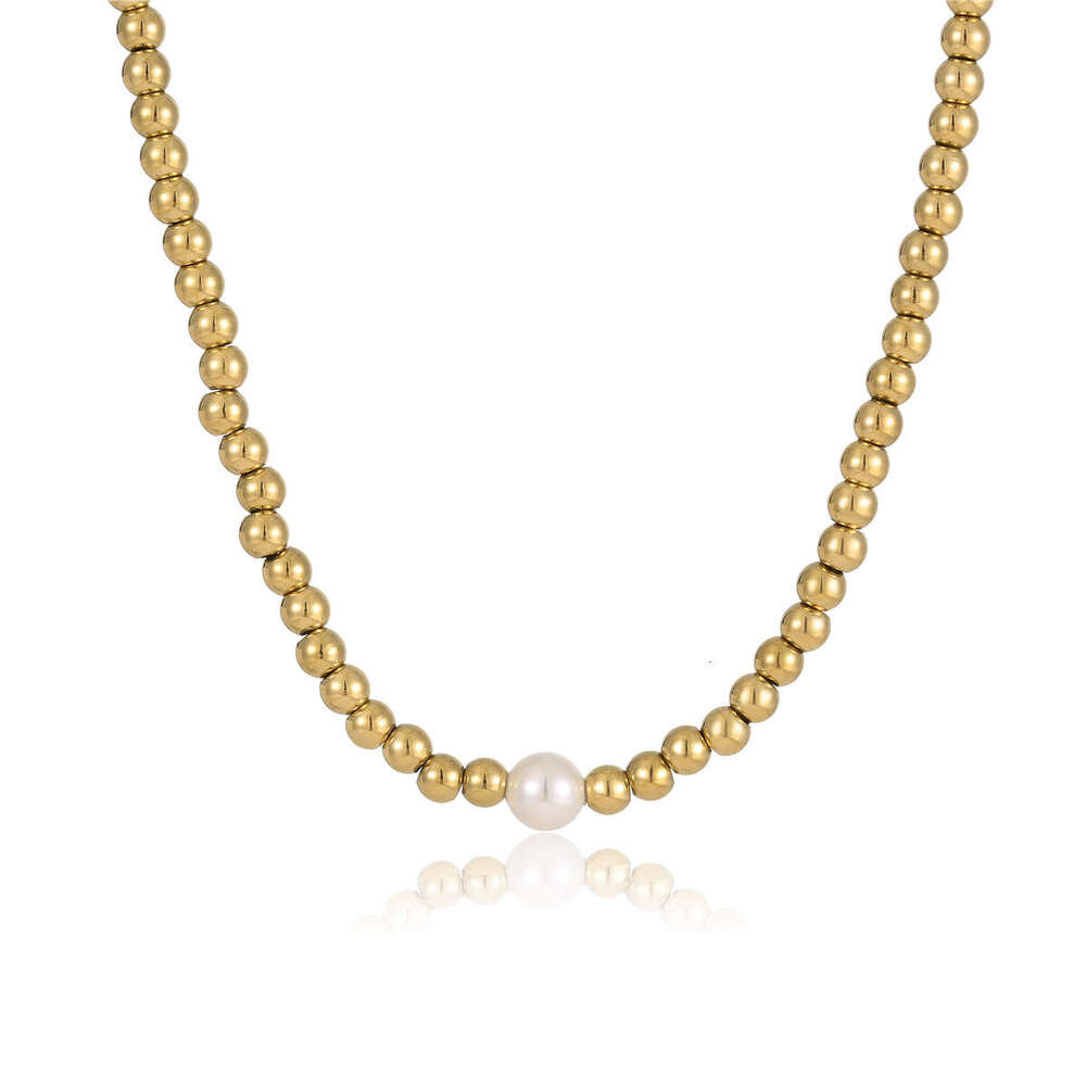 Fashionable Outfit Light Niche Pearl Jewelry Gold Necklace Accessories