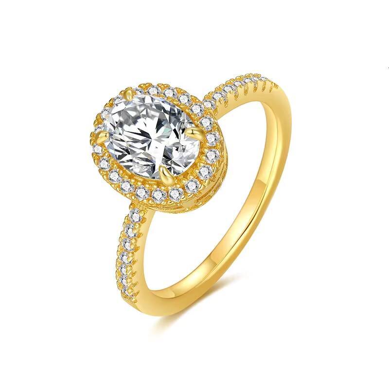 Elegant S925 Silver 6*8mm Moissanite Ring for Women Luxurious Jewelry with Unique Moissanite Gemstone