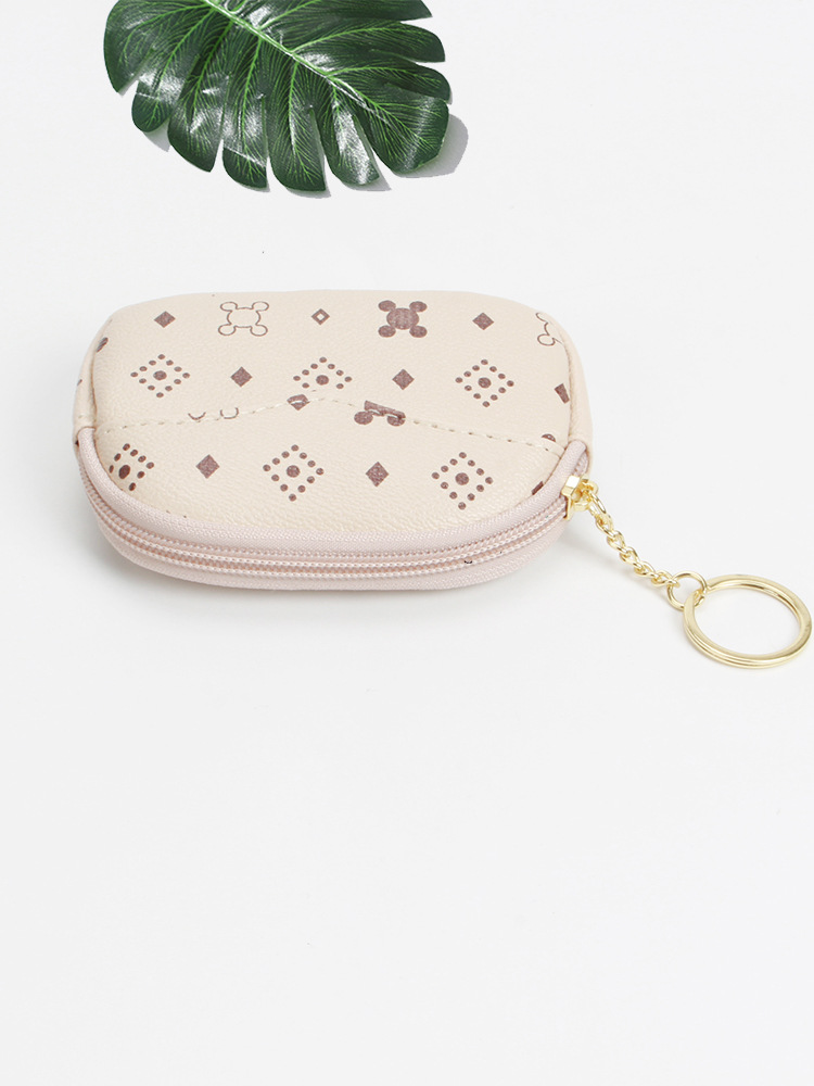 Free Shipping 2025 New Fresh Sweet Women's Wallet - Printed Mini Coin Purse Key Holder Card Organizer with Wristlet
