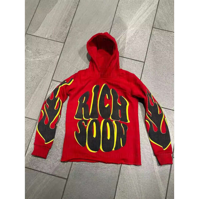 2024 Street Trend Design American Style Letter Print Casual Unisex Loose Hoodie