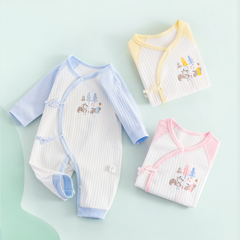 Unisex Baby's Comfortable Stretchy Seamless Body Suit for Year-Round Use Made of Soft Cotton