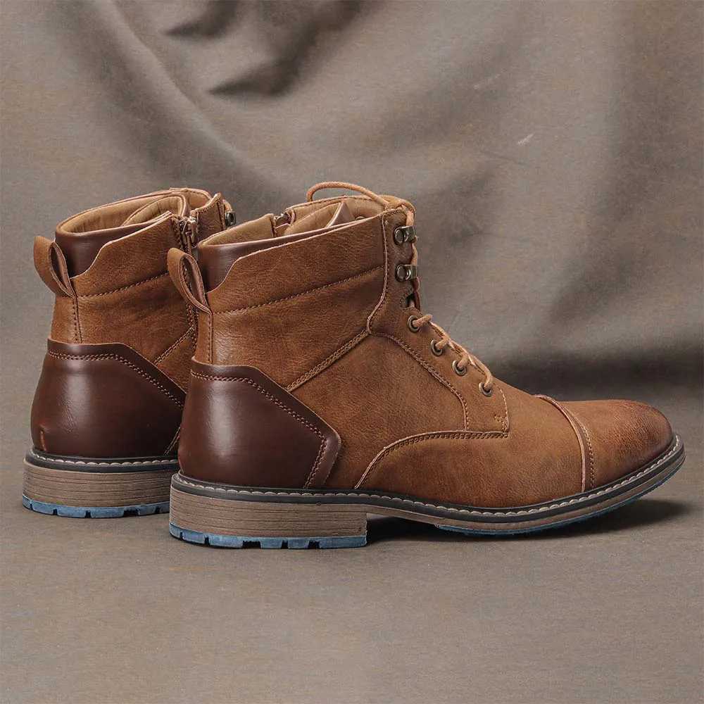 American Style Men Boots Brand Fashion Comfortable Ankle Boots Leather #607 W250811