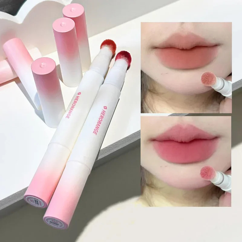 Liquid Lipstick With Cushion Applicator Velvet Matte Lip Gloss Creamy Soft Liquid Blush Lip Stick Multi-uses Makeup 250809