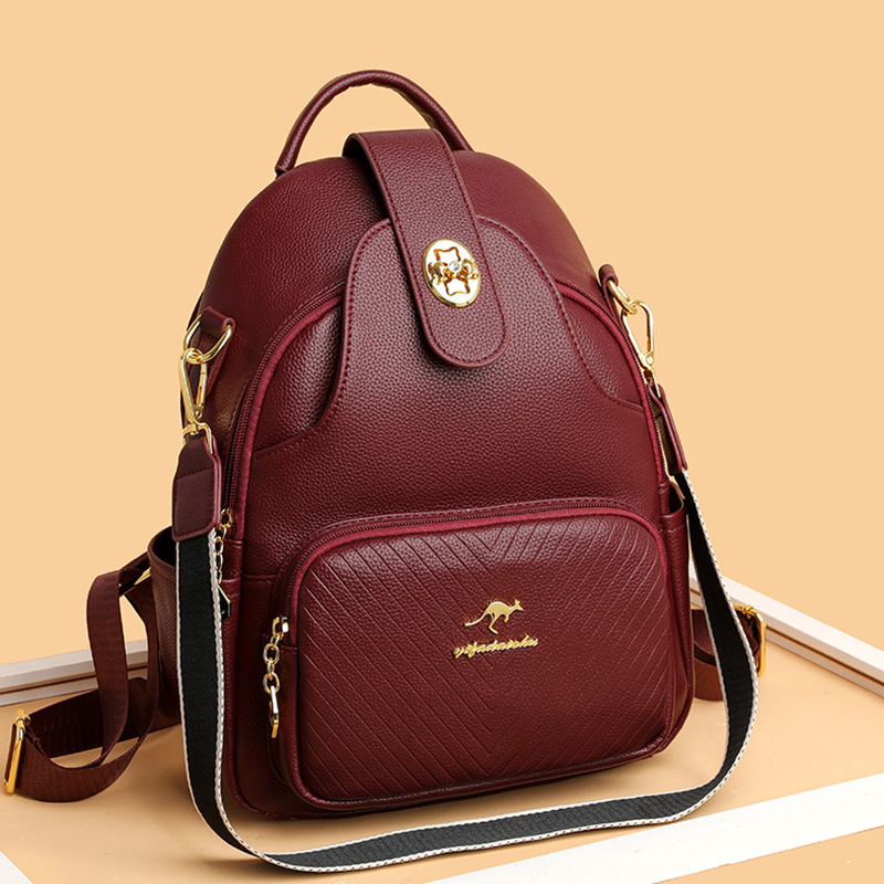 Soft Leather for Women, New Fashionable Multi-Functional Backpack, Outdoor Versatile Backpack ddmymoon