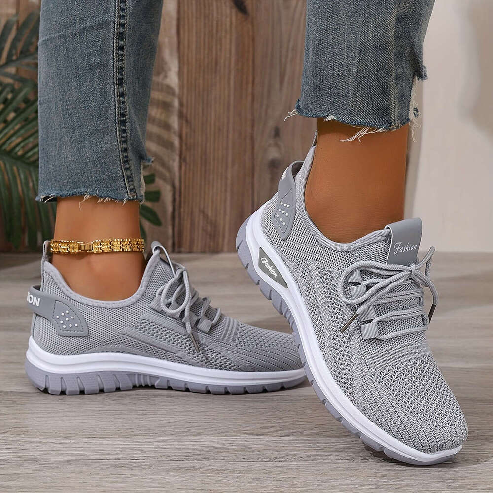 Flyknit Designer Shoe for Women Summer New Fashion Casual Sports Mesh Single Women's Shoes