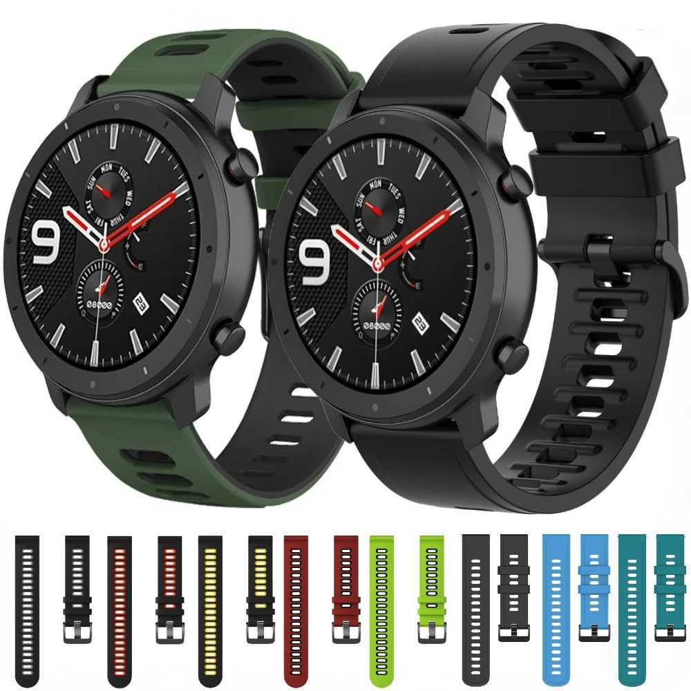 22mm 20mm Silicone Strap for Amazfit GTR 47MM /2/2e/Stratos 3 GTR 4 3pro Bracelet Correa For Amazfit GTS 4 Mini/2 2E 3 Watchband W250811