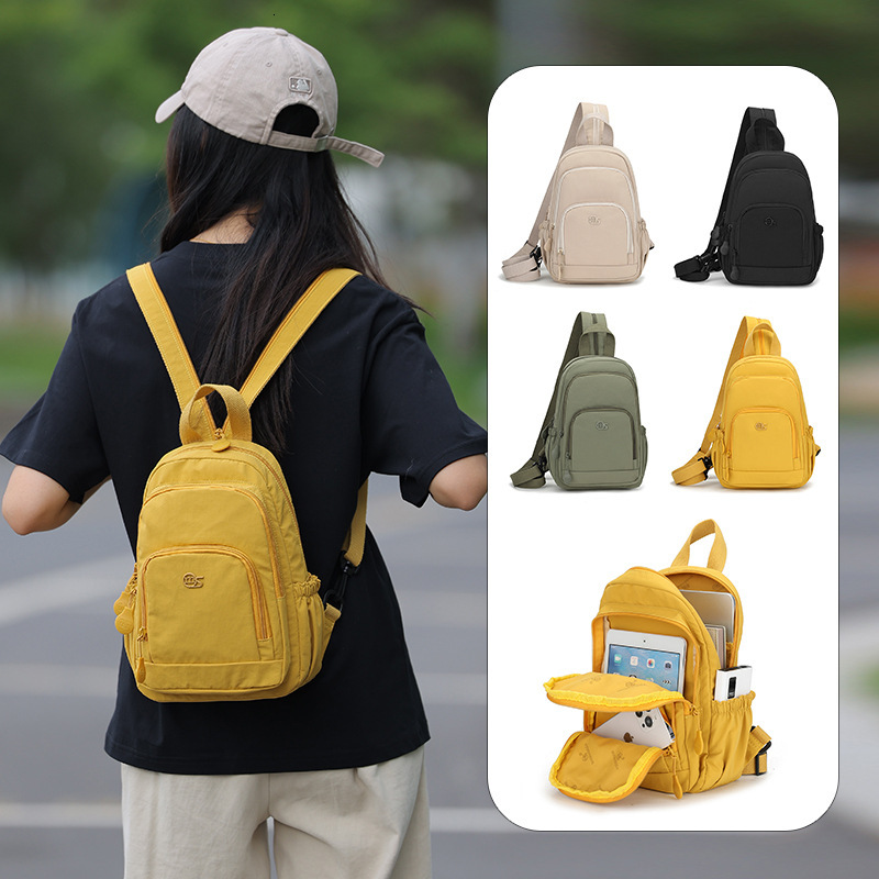 Lightweight Nylon Backpack Women's New Casual Outdoor Travel Multifunctional Chest Shoulder Crossbody Bag ddmymoon