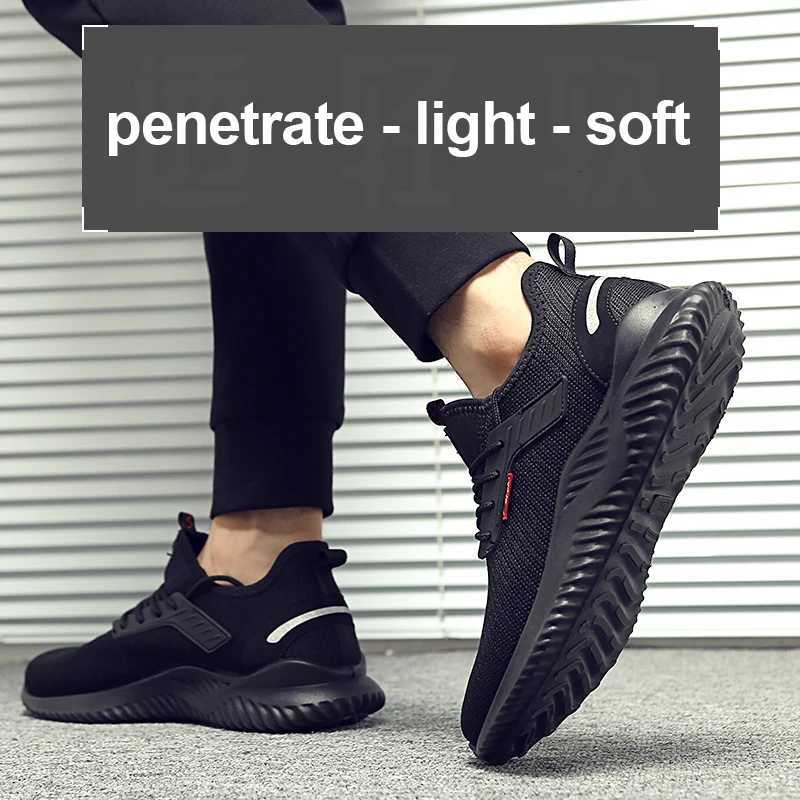 2023 Work Sneakers Steel Toe Shoes Men Safety Shoes Puncture-Proof Work Shoes Boots Fashion Indestructible Footwear Security W250811