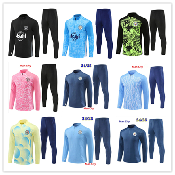 2025 2026 man CITY HAALAND SOCCER JERSEYS tracksuit MEN Kids 24 25 26 mancheste r CITY Long sleeve man Training Suit Sportswear Football Survatment Foot Chandal