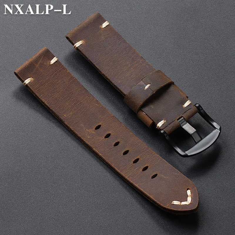 Handmade First Layer Cowhide Watch Strap for Panerai Pam Watchband 20mm 22mm 24mm 26mm Vintage Soft Leather Strap Mens Bracelet W250811