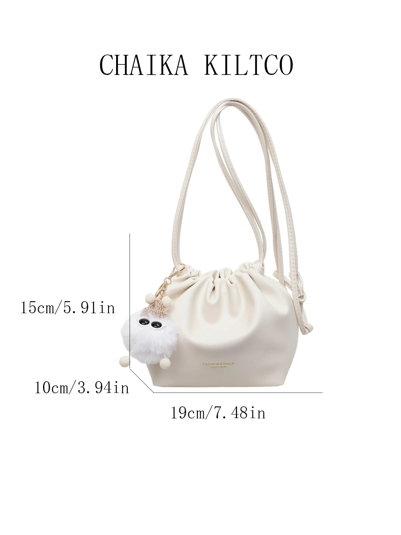 CHAIKA KILTCO crossbody small bag womens drawstring pleated shoulder textured commuting solid color 250811