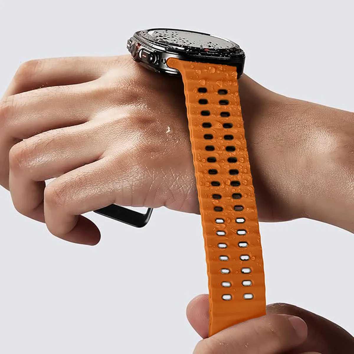 Nev Marine Silicone Strap For Samsung Watch Ultra 47mm Bracelet No Gaps Sport Two-tone Band For Galaxy 7 Ultra Watchband Straps W250811