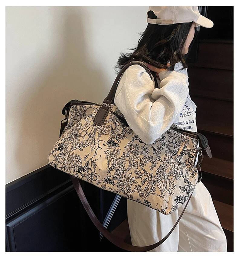 2025 Free Shipping New Women's Designer Travel Bag, Women's Fitness Carry On Luggage Bag, Outdoor Hiking Shopping Handbag, Retro Backpack