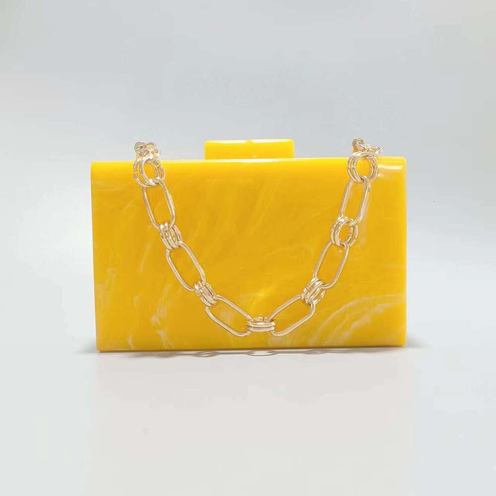 Hot-selling New Yellow Acrylic Evening Clutch Shoulder Crossbody Wedding Fashion Women's Bag