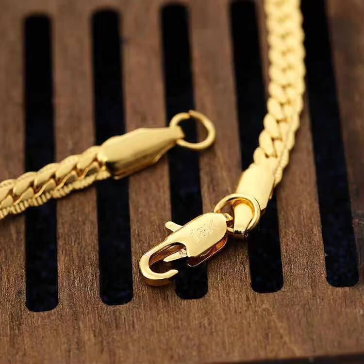 Wholesale Trendy Fashion Hip Hop High Quality Simple Jewelry Luxury 18K Gold Plated Chunky Brass Cuban Chain Necklace for Men