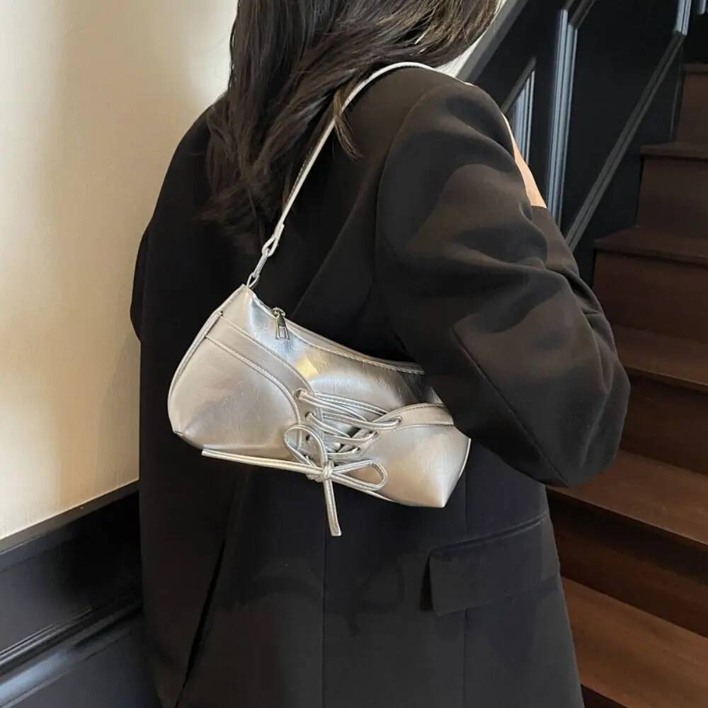 2025 Autumn New Fashion Bow women s Shoulder Bag Spicy Girl Armpit bag Bag PU Leather Women s Niche Handbag Autumn New Designer Bag Women s Crossbody 