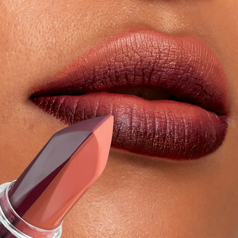 Orange Lipstick Lip Glaze Silky Smooth Matte Lip Gloss Carrot Bright Color Lasting Lip Stick Sexy Women Cosmetics Makeup Product 250809