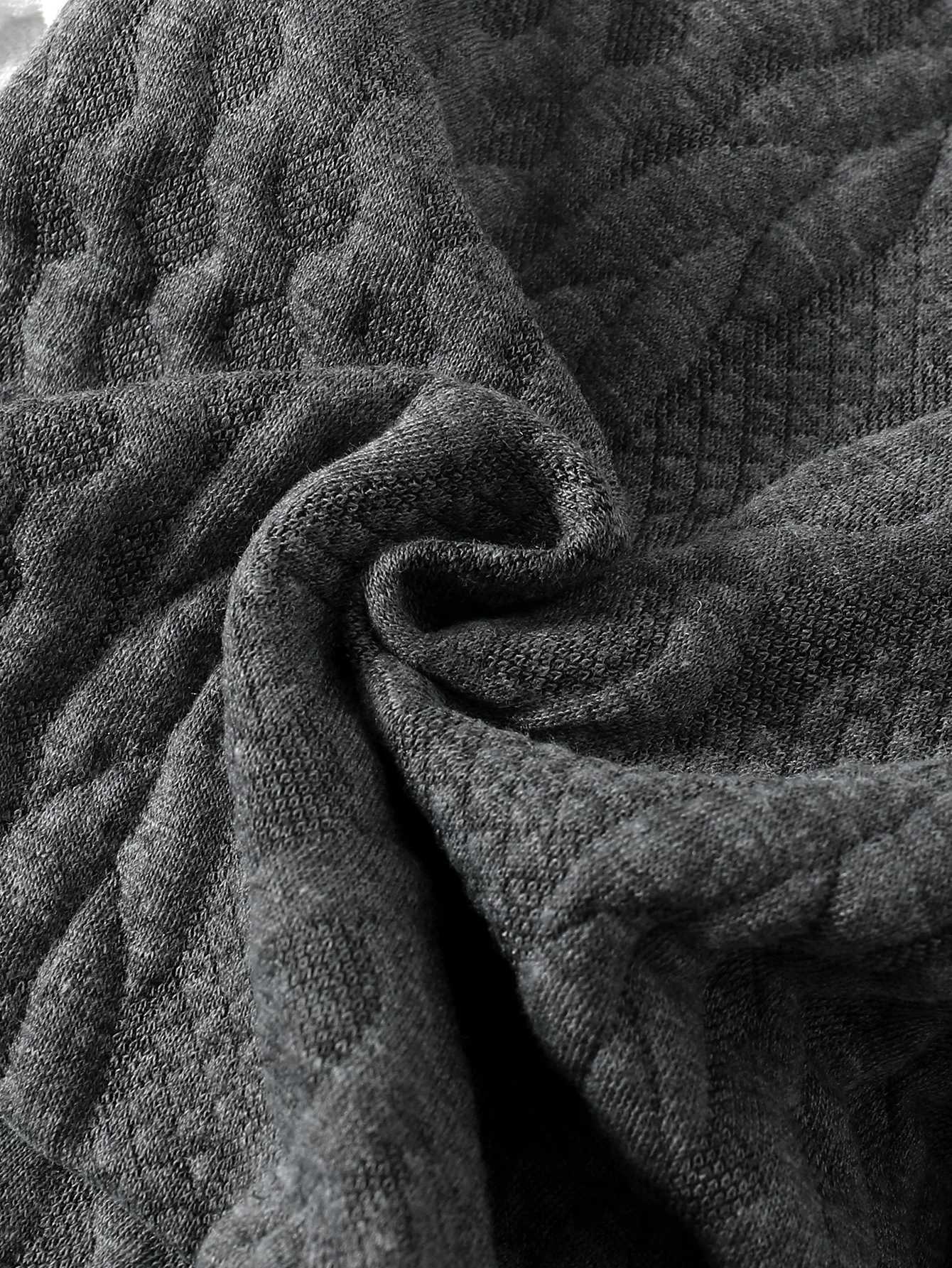 Boys Winter Home Casual Shoulder Buckle Long Sleeve Thick Silk Cotton White Black Grey Stitching Long Sleeve Boys Fashion Set Z250811