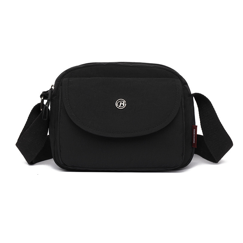 Lightweight Nylon Fabric Flap Small Square 2025 New Simple Multi-compartment Large Capacity Single Shoulder Crossbody Bag ddmymoon