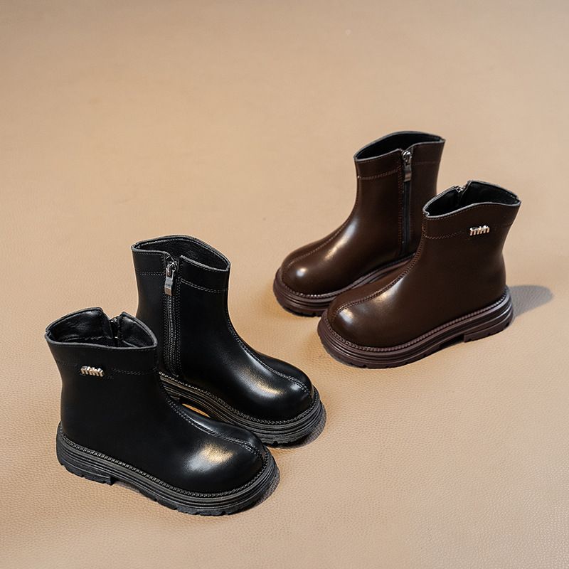 Girls Winter Boots New Toddler Youth Ankle Boots Warm Plush Fur Thick Kids Snow Boots Cutefeet Zipper Fashion Princess Leather Boots Sizes 26 - 36