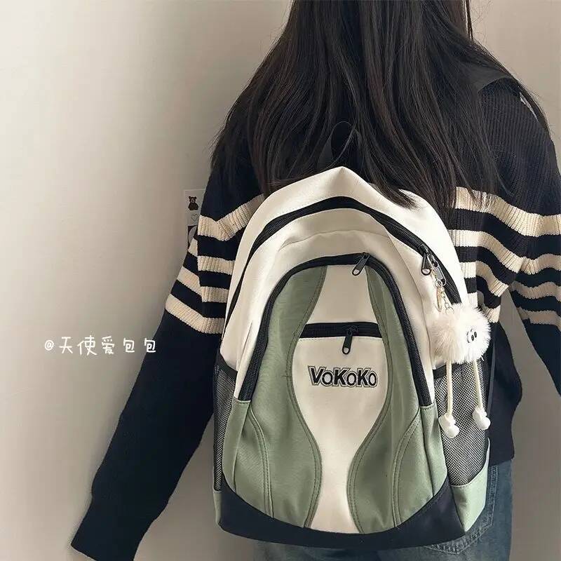 Korean Sweet for Women Nylon Large Capacity Student Campus Backpack Fashion Travel Shoulder Bag Mochilas Para Mujer high-quality
