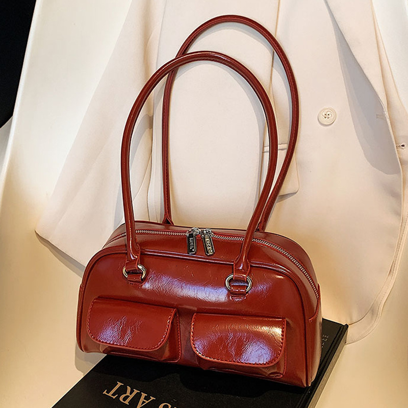 Niche Bowling Underarm for Women New Korean Fashion Large Capacity Commuter Shoulder Bag ddmymoon