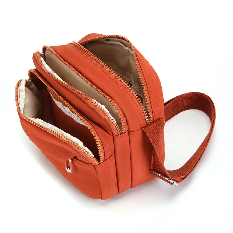 Women's Oxford Cloth Simple Fashion Single Shoulder 2025 Multi-layer Korean Style Trendy Casual Small Crossbody Bag ddmymoon