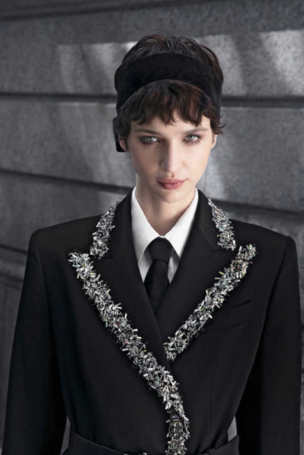 Cosplay Women Blazer Dress Customized Rhinestones Beaded Banquet Party Gowns One Jacket Ladies Business Coat