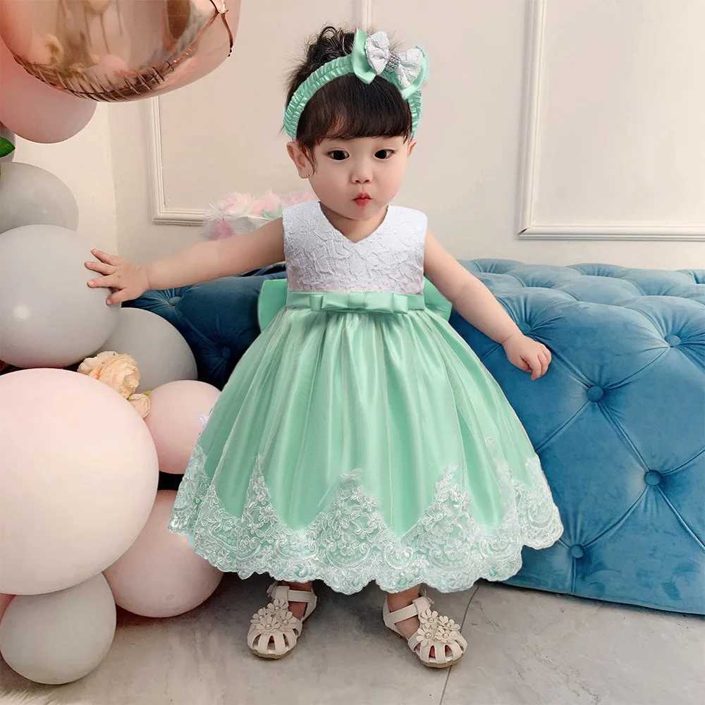 Fairy Party Kids Dress Summer Lace Vintage Casual Dance Wear Stage Show Baby Flower Girl Dress Kids Clothes Childrens Clothing W250811
