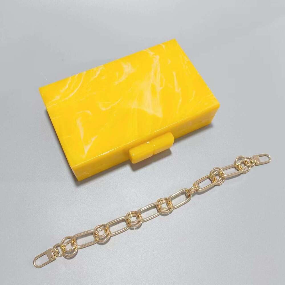 Hot-selling New Yellow Acrylic Evening Clutch Shoulder Crossbody Wedding Fashion Women's Bag