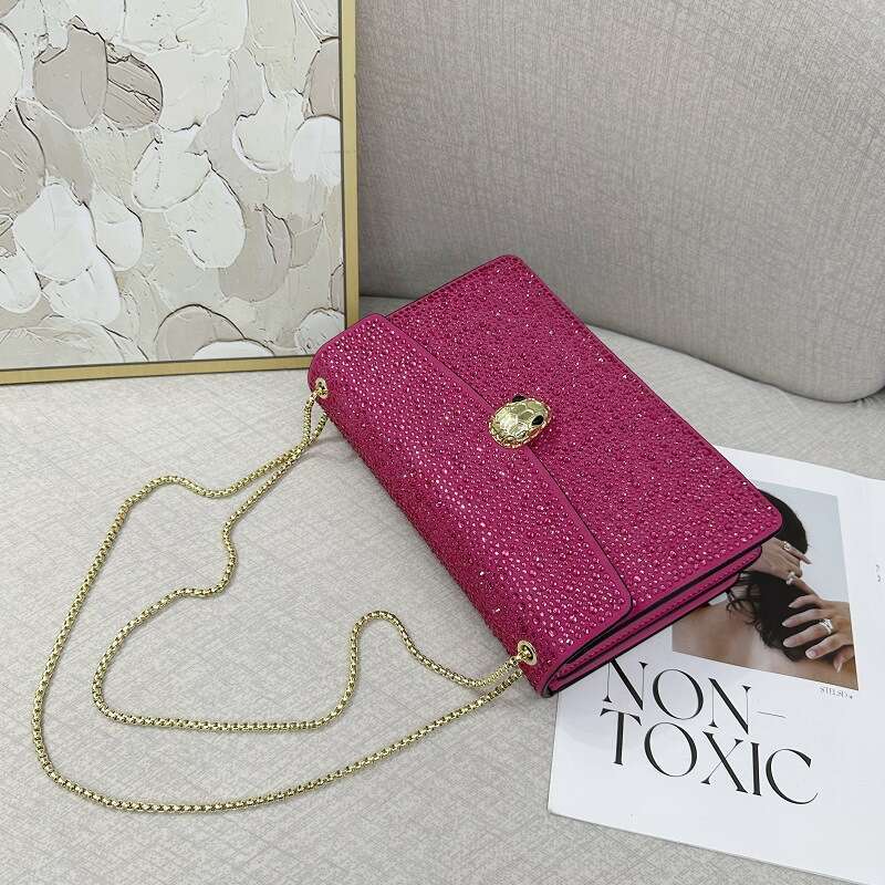 Diamond-Encrusted Handbag 2024 Autumn New High-Quality Fashion Evening Shoulder Crossbody Full Diamond Women