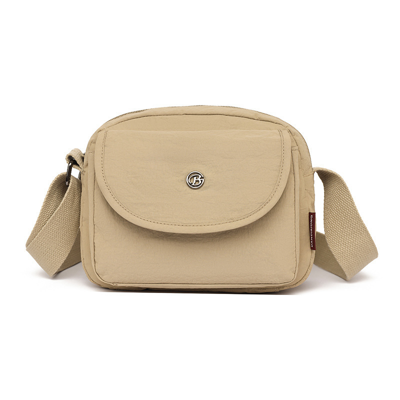 Lightweight Nylon Fabric Flap Small Square 2025 New Simple Multi-compartment Large Capacity Single Shoulder Crossbody Bag ddmymoon