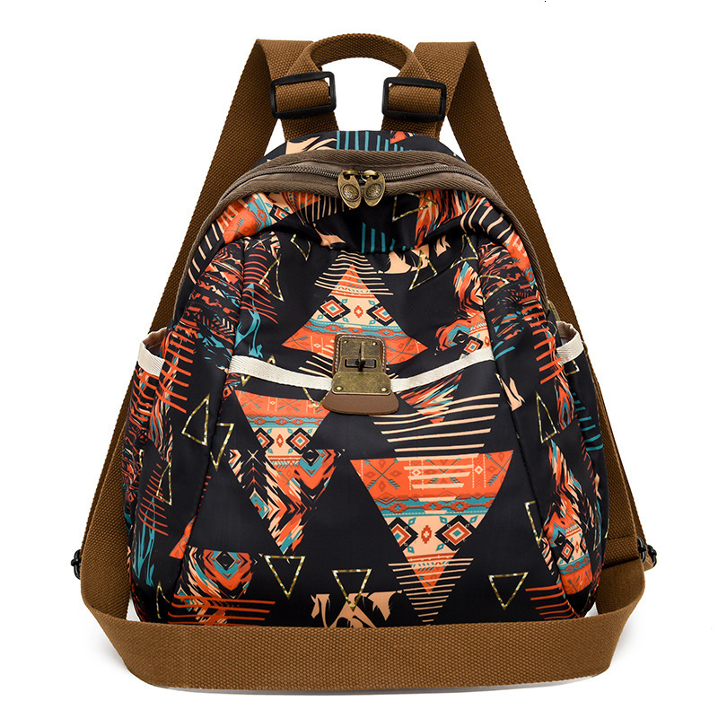 Trendy Printed Women's 2025 New Lightweight Oxford Cloth Backpack Multifunctional Casual Travel Bag ddmymoon