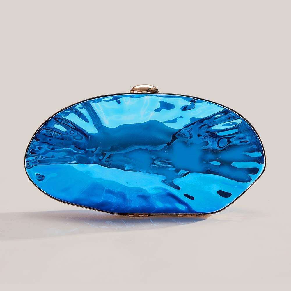 2025 Women's New Single Shoulder Crossbody Irregular Shell Electroplated Fashion Wedding Evening Clutch Bag