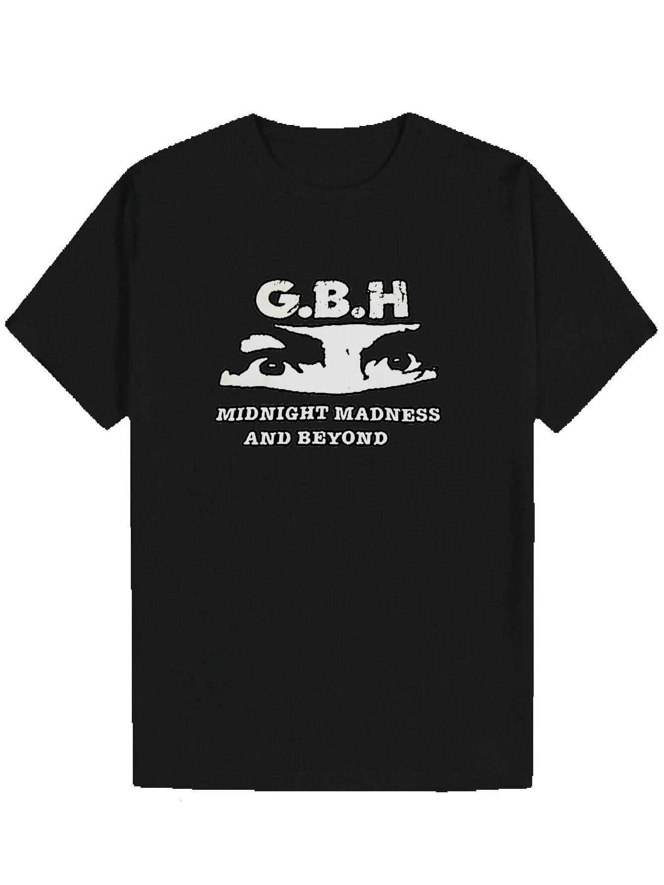 Men's Black Graphic T-Shirt - Distressed "Midnight Madness and Beyond" Print, Lightweight Polyester Crew Neck Casual Summer T-Shirt, Ma