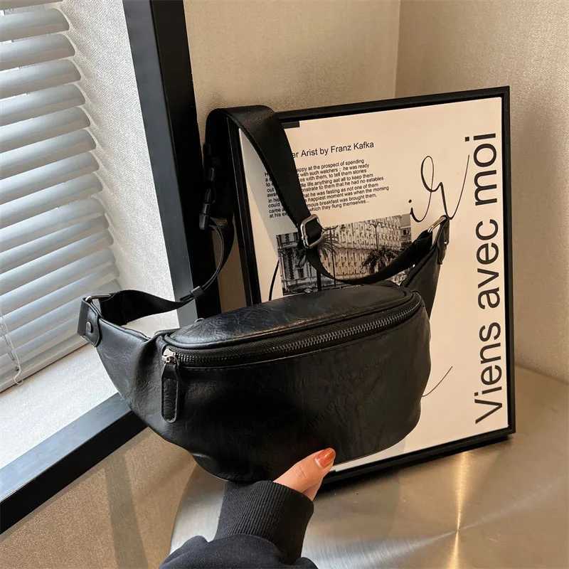 Brand Design Wen Ch Bag Black Leather Shoulder Crossbody Bags For Ladies Belt Bag Fem Waist Pack Fanny Packs Phe Wallet y250811