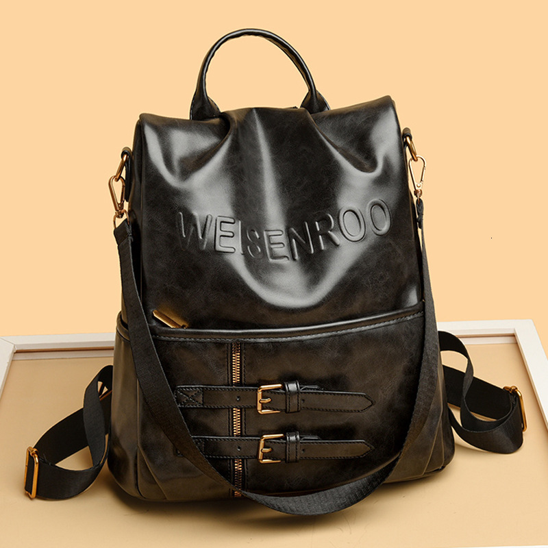 Soft Leather Women 2025 New Trendy Fashion Anti-theft Backpack Multifunctional Commuting School Bag ddmymoon