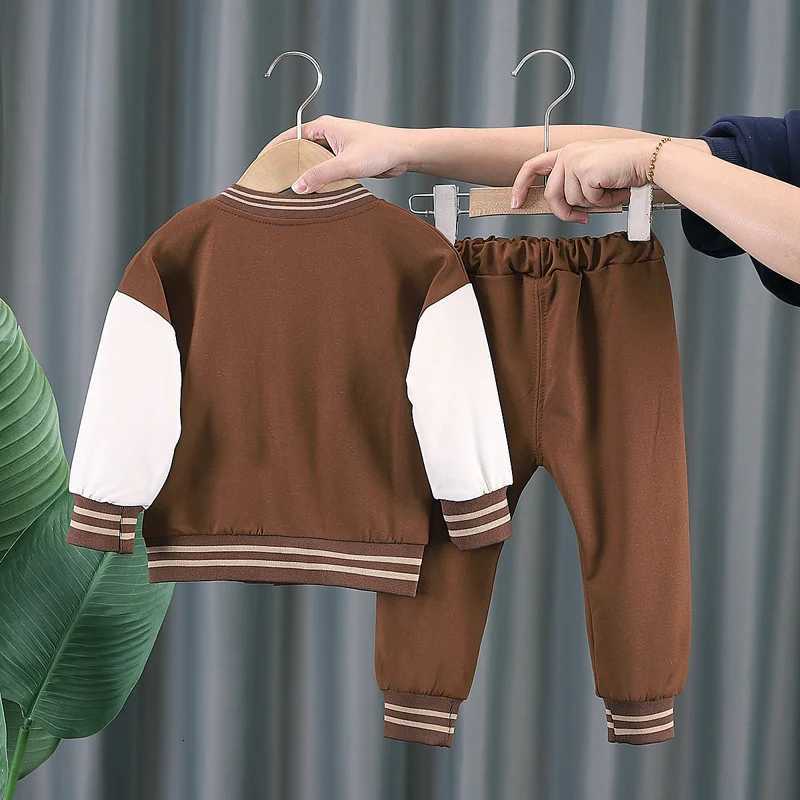 New Kids Baseball Sets Boys Girls Sports Casual Clothing Suit Bear Coat+Pants 2Pcs Tracksuit Spring Autumn Baby Outfits Z250811
