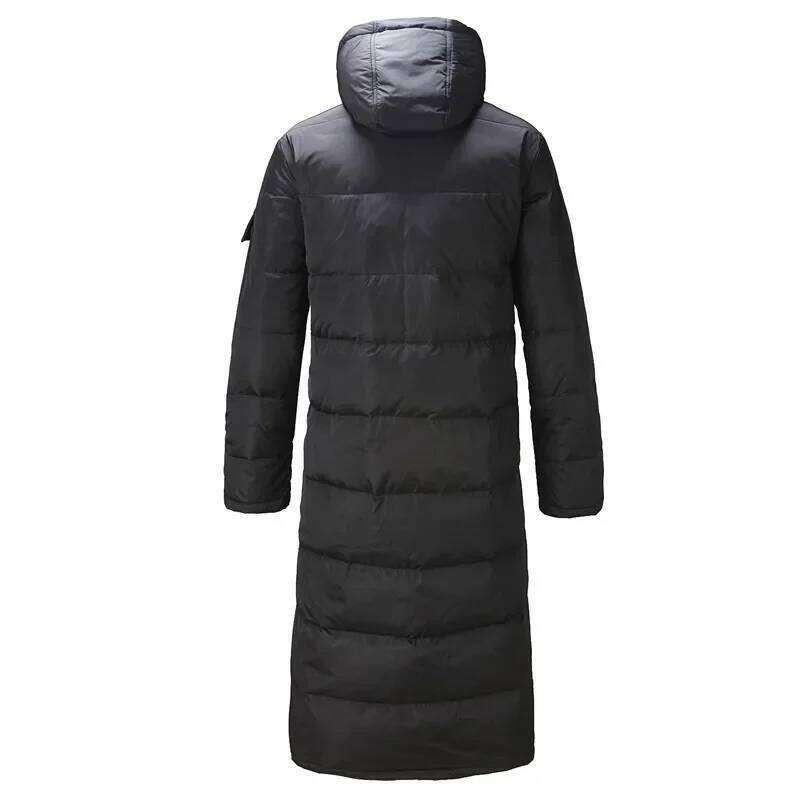 Hooded Extra Long 90% Duck Overcoat Men Casual Black Outwear Jackets Male Thick Down Coat Fashion Puffer Jacket JK-784