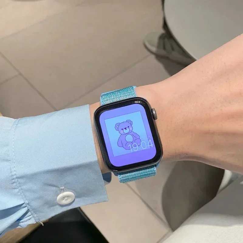 Nylon Loop Strap for Apple Watch Band 10 46mm 49mm 44mm 40mm 45mm 41mm Sport Pride Bracelet iWatch Bands Series 9 8 SE 7 6 5 4 3 W250811