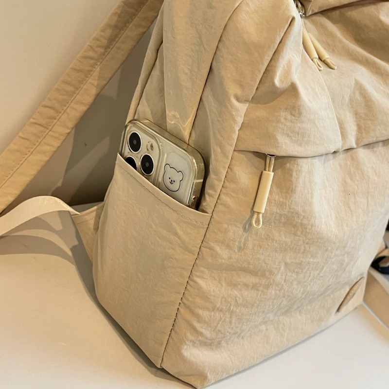 Lightweight nylon cloth backpack for women versatile travel casual mommy bag suitable girls col 250811