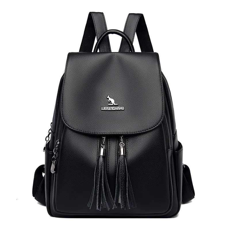 Hot Selling Textured Soft Leather Women 2025 New Korean Fashion Large Capacity Backpack for Middle-aged Ladies ddmymoon