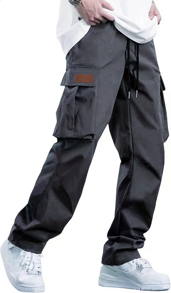 Mens multi pocket workwear pants European and American high street trendy retro casual leggings mens 250809
