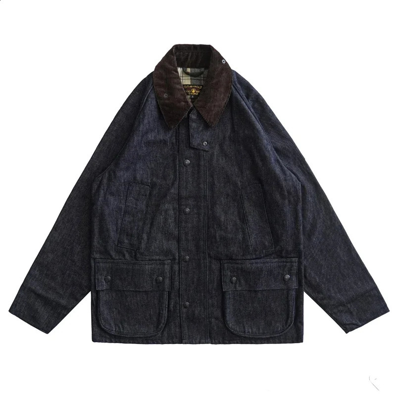 Sauce Zhan WaxFree Ranger Denim Coat Mans Rustic Terrain Trench Outlander Jacket Regular Fit 250804