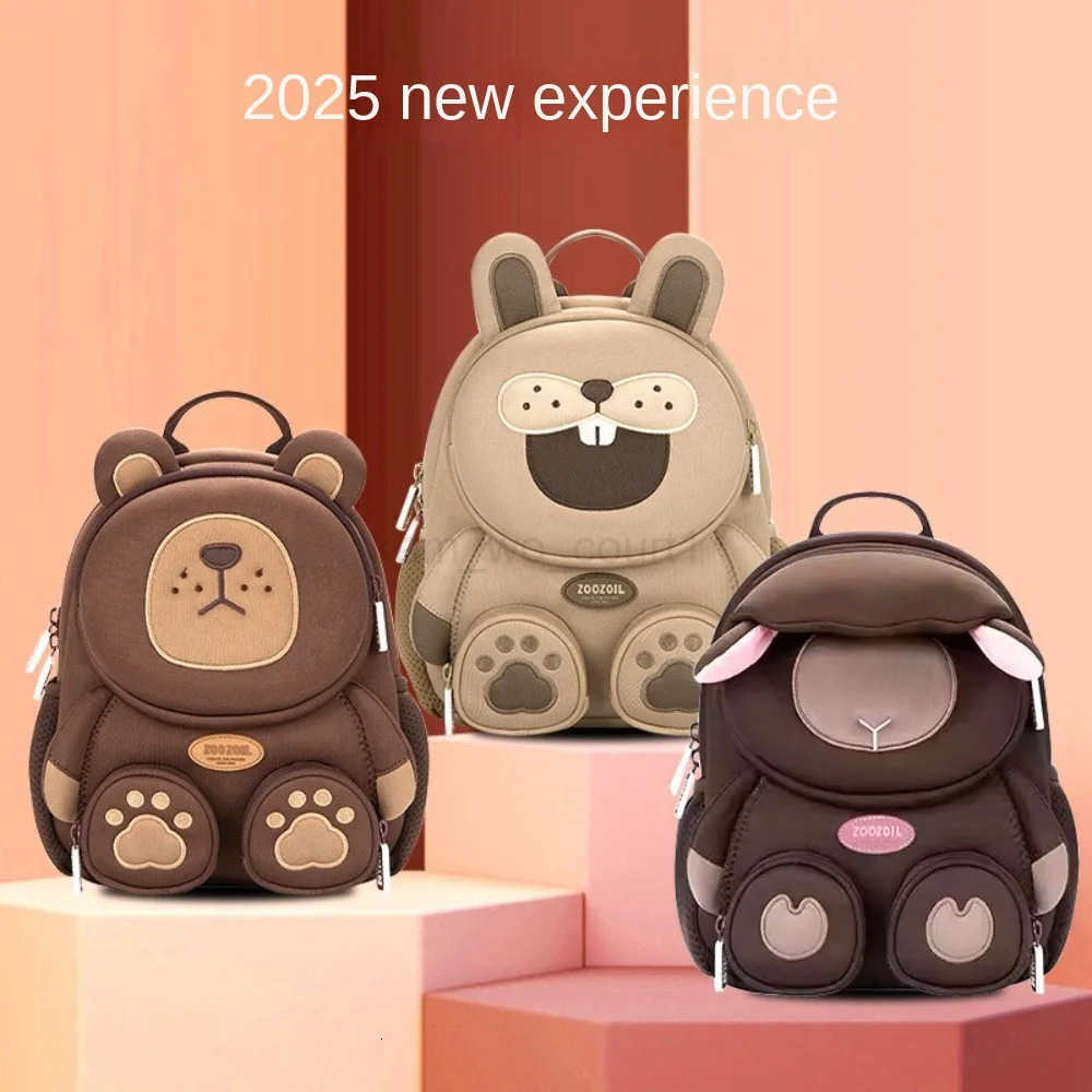 New Large Capacity Childrens Backpack Forest Animal Shaped Cartoon Student Schoolbag Breathable Book Bag for Boys and Girls M250811