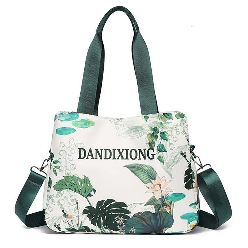 Trendy Printed Handbag for Women 2025 New Lightweight Nylon Fabric Multi-Compartment Large Capacity Travel Crossbody Bag ddmymoon