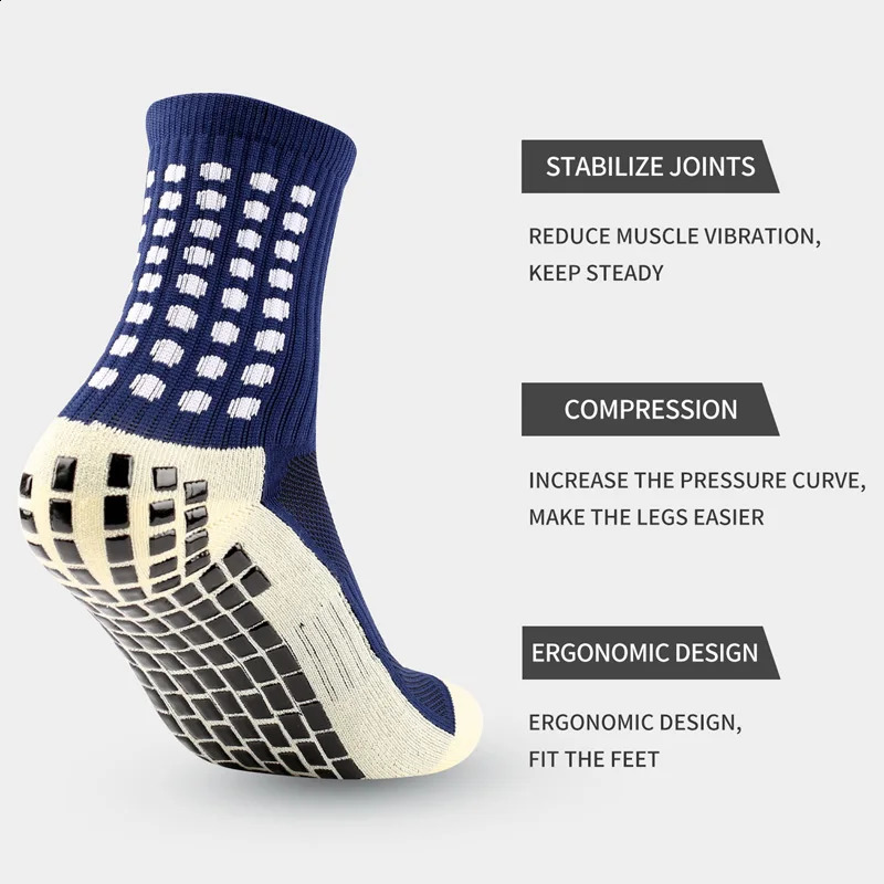 Antislip Football Socks Nonslip Soccer Basketball Tennis Outdoor Sport Grip Cycling Riding Men 250805