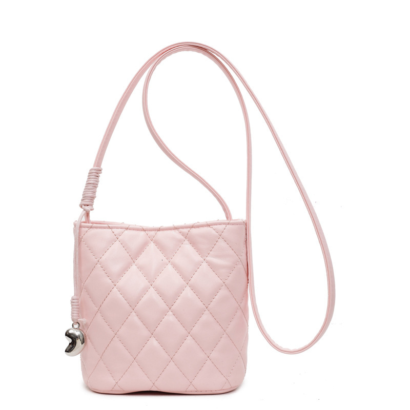 New Handbag Embroidery Quilted Small Women's Shoulder Crossbody High-Quality Texture Casual Bucket Bag ddmymoon