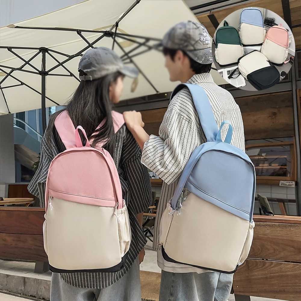 Student Backpack Korean Version Trendy Letter Tutoring Commuting Couple Backpack Large Capacity Computer Backpack Y250811