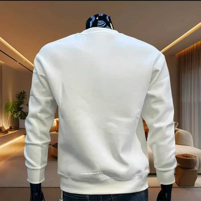 2024 Mens Trendy Sweatshirt Hoodie Cotton Loose Sweatshirt High Street Harajuku Long Sleeve T-shirt Fashionable Men Clothing Y250811